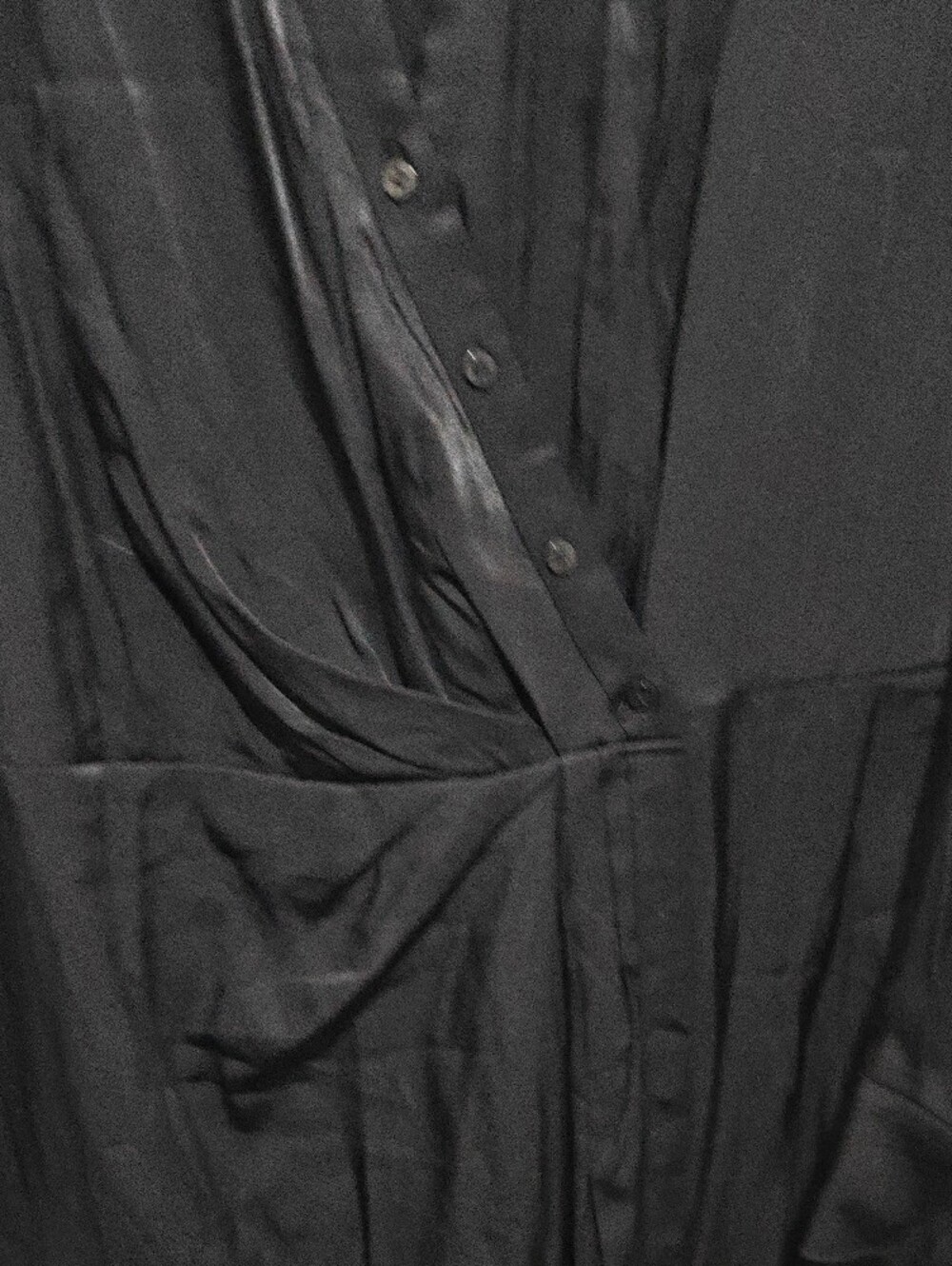 H&M Black Long Sleeve Wrap-Style Dress - Picture 3 of 8